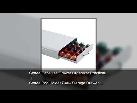 Coffee Capsules Drawer Organizer Practical Coffee Pod Holder Rack Storage Drawer for 50pcs Nesp