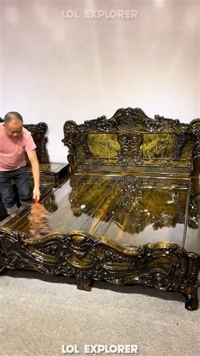 Looks like gold but it’s wood 🤯 #shorts