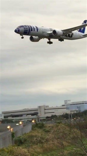 ANA Boeing 787-9 R2-D2 landing NRT