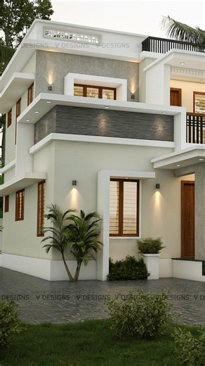 V Designs And Build Raising | 4 Bhk Home Design 🏡 details 👇🏻 Area : 2500 Sqft Bed rooms : 4 Cleint : Mr. Jeeva Location : irinjalakuda , Kerala Aprox budget : 58... | Instagram
