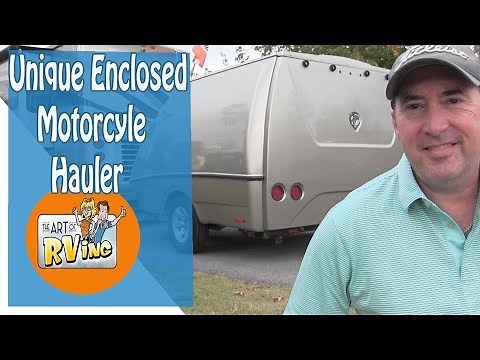 Small enclosed motorcycle trailer | pull behind motorcycle trailer
