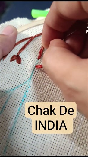 Easy and beautiful needle work beginners/3D embroidery|easy border design#shorts#embroidery​​