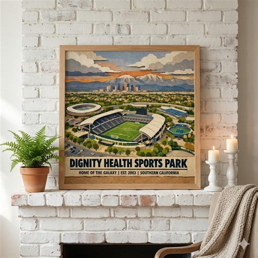 Dignity Health Sports Park Poster, LA Galaxy Wall Art, MLS Stadium Map, Los Angeles Soccer Gift, Carson CA Decor #B012 - Etsy