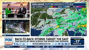 Back-to-back storms target the east with weekend snow and rain | Latest Weather Clips | FOX Weather