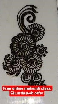 Free Online mehendi class 🔴Pongal offer | simple mehendi design #mehendi #simplemehndi #shorts #art