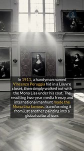 24K views · 103 reactions | The incredible story of how the Mona Lisa was stolen and later recovered, cementing its iconic status. #arthistory #historyfacts #historical | Beyond Belief | Facebook