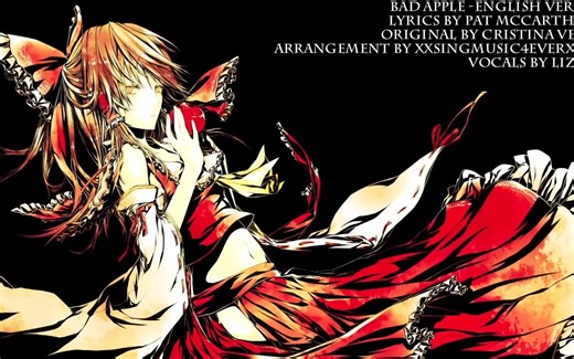 【转载】“Bad Apple” (1 Hour Mix) English Cover by Lizz Robinett