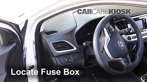 Interior Fuse Box Location: 2020 Hyundai Venue SEL 1.6L 4 Cyl.
