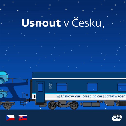 3.4K views · 113 reactions | Už jste vyzkoušeli oblíbený autovlak na Slovensko?  Zatímco spíte v lůžkovém voze, vaše auto se veze s vámi. Odpočiňte si od řízení a relaxujte v pohodlí nočního vlaku.  Více na www.cd.cz/autovlak Uvítali byste autovlaky i na jiných relacích? Kam by to bylo?️ | České dráhy | Facebook