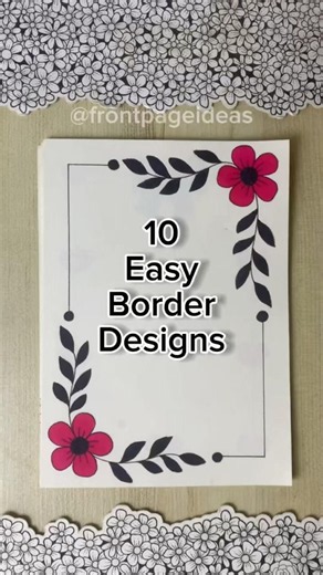 10 Easy front page design for school projects and idea note journals | Aesthetic Girl #shorts #howto
