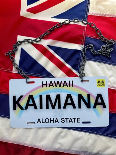 Personalized Hawaii License Plate–style Lei | Custom Name Aluminum Necklace | Graduation Gift Decor - Etsy