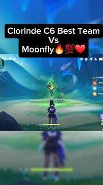 Clorinde C6 Best Team Vs Moonfly🍿👀 #genshinimpact #genshin #hoyocreators #clorinde #nicole