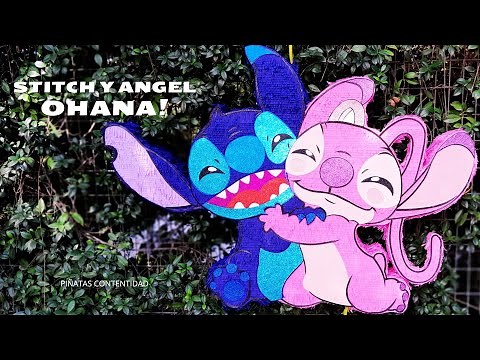 Piñata STITCH y ANGEL tutorial, paso a paso, DIY, fácil, rápida, Lilo & Stitch