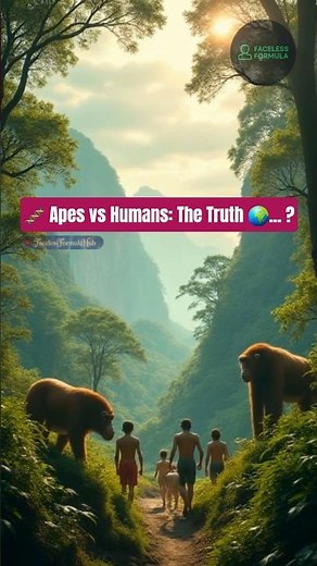 🧠“Did Humans Really Come From Apes?” -🧬 Apes vs Humans: The Truth 🌍 #shorts #evolution #apes #human