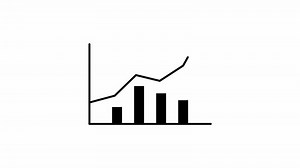 Elevating Success Dynamic Animation of Ascending Business Graph Bars on a Clean White Canvas. analysis, animated, animation, economic, economy, finance, financial, graph, graphic, grow, growing, grow