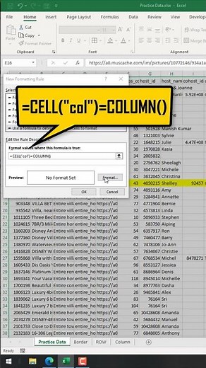 Automate Excel: Highlight Active Row and Column