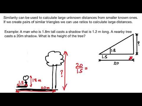Using similar triangles to solve shadow problems