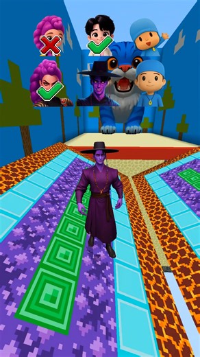 Zeus Shorts | KPop Demon Hunters vs Squid Game Rotating Wheel😱 P.2 #minecraft #roblox | Instagram