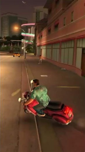 GTA Vice City in 2026 #trending ruising the strip in the Faggio 🛵