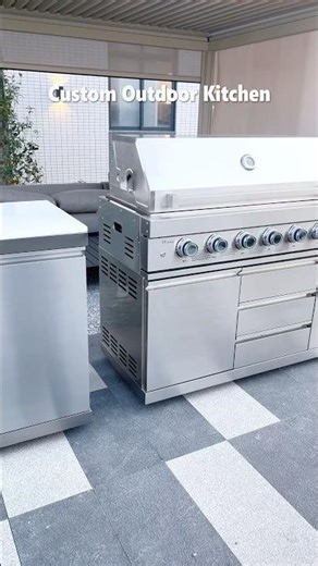 Modular design: even newbies assemble it in 60 seconds#outdoorkitchen #kitchendesign