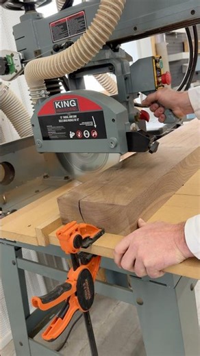 Cutting some big 3” walnut foot pad pieces for the conference table with the ‪@KINGCANADAINC‬ RAS