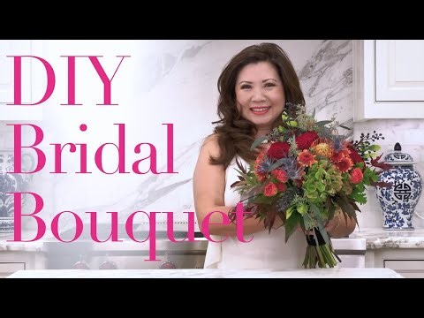 How to Create a Colorful Bridal Bouquet from Fall Flowers