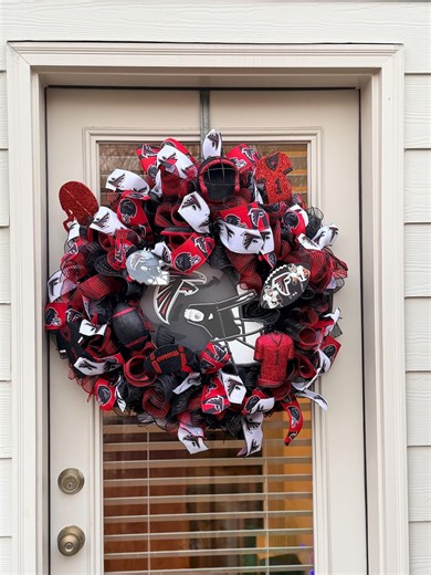 Atlanta Falcons Wreath, NFL Football Door Decor, Game Day Wreath, Falcons Fan Gift, Front Door Sports Wreath, Man Cave Decor - Etsy