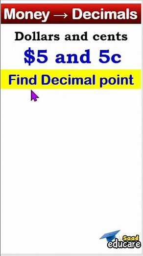 Dollars & Cents to Decimal | Cambridge Primary Math Workbook | Unit 3.3 Money