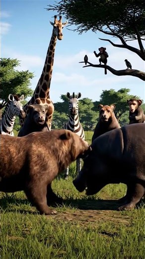 Bear vs Hippo Wrestling Match! 🐻🦛 Who Will Be the Champion?