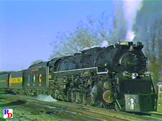C&O 4-8-4 No 614T is thrilling fans as it takes loaded coal hoppers through Hurricane, West Virginia in 1985. But this is not a fan photo freight, this is one of several tests conducted by Ross Rowland's American Coal Enterprises. From the GSVP show "C&O 614 Coal Trains" https://rfd.video/614Coal | Steam Giants