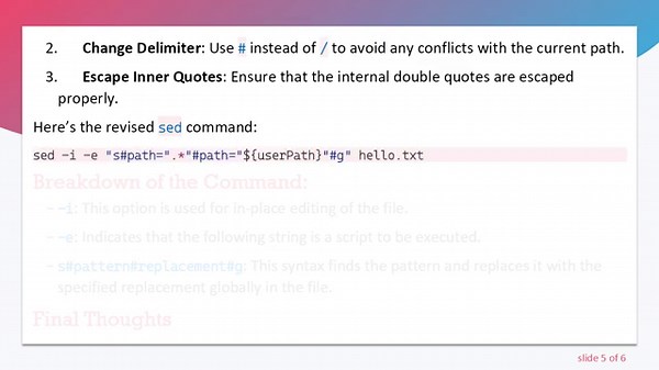 Mastering Bash Script Variables in Regex with sed