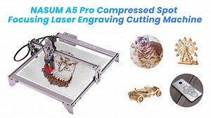 Watch NASUM A5 Pro Compressed Spot Laser Engraving Cutting Machine on Amazon Live