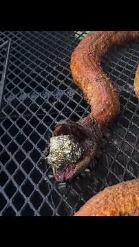 Would you eat a smoked and fried 12 foot Burmese python?! 🐍🤷🏽‍♂️