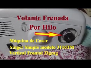 3116TM Volante Frenada Por Hilo Máquina de Coser Singer Simple modelo 3116TM Vertical Frontal Zigzag