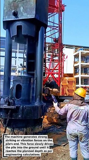 Foundation Pile Installation Process! See How the Machine Works 🏗️