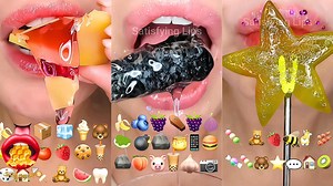 ASMR mouth sounds eating emoji food challenge, how to relax with Satisfying Lips 💋 ASMR eating mochi, dango, tanghulu, marshmallows, jelly, fondant sugarcraft. ASMR satisfying eating emoji food challenge, this is how you relax. Slightly sped up! I love food from many countries, ie USA, Japan, Korea, United Kingdom, Norway, Canada, Asian, Australia & many other wonderful countries. WHICH SATISFYING ASMR MUKBANG EATING EMOJI FOOD CHALLENGE NEXT? Which countries food should I try next? Food from A