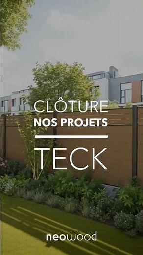 Gamme de clôture teinte Teck - Neowood