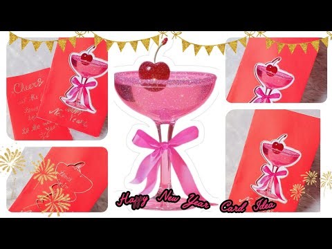 New year slider card easy paper craft meking #diy #artandcraft #easy #newyear #handmade #craft #yt