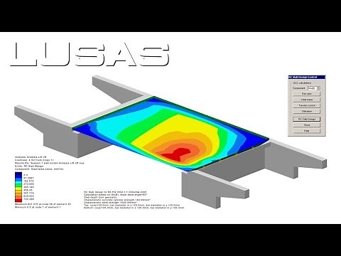 LUSAS modelling of lift-off supports and RC slab design to Eurocode