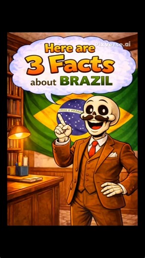 Here are 3 Facts about BRAZIL #facts #dailyfacts #history #didyouknow #knowledge #funfacts