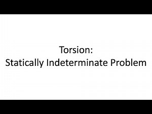 Torsion | Statically Indeterminate Problem | Example 1