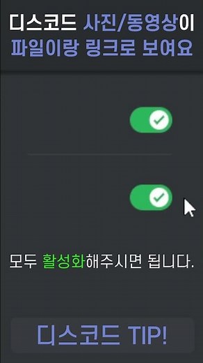 디스코드 사진/동영상이 파일이랑 링크로 보여요