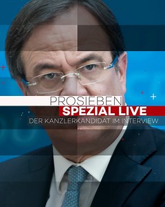 Armin Laschet im #P7Spezial Kanzlerkandidaten-Interview mit Linda Zervakis und Louis Klamroth 👉 Heute, um 20:15 Uhr, auf ProSieben | ProSieben