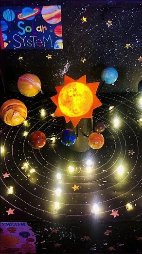 DIY Solar system 🌟 🌏🪐☀️School Project #youtubeshorts #art #love