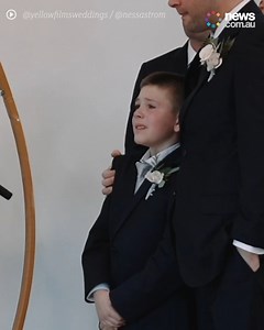 This bride is reciting vows to her new stepson on her wedding day. We're not crying. 😭 | News.com.au