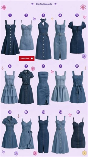 15 Cute Denim Dress Ideas for Women | Trendy Mini, Midi & Belted Jean Dress Inspiration ✨ #shorts
