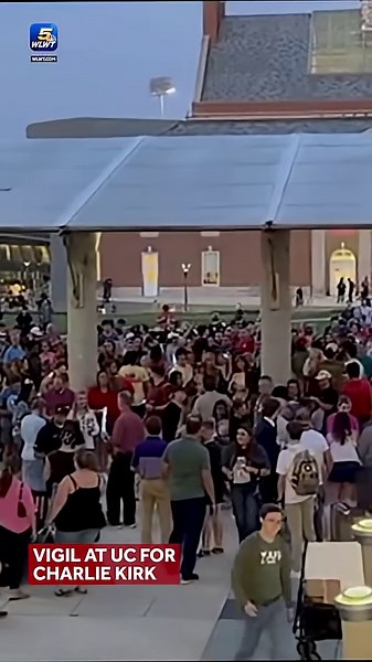 Hundreds honor Charlie Kirk with vigil at University of Cincinnati