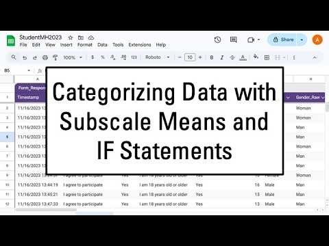 Categorizing Data with Subscale Means and IF Statements