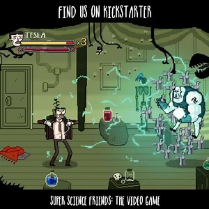 Play as Nikola Tesla! Throw electricity, call down lightning, summon a flock of remote controlled pigeons! Pledge today to help us make this game! https://www.kickstarter.com/projects/2034721517/super-science-friends-the-videogame | Super Science Friends