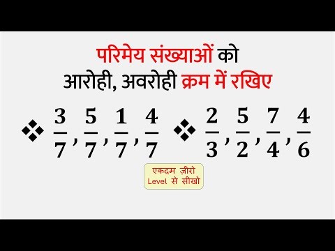 परिमेय संख्याओं को आरोही और अवरोही क्रम में लिखें | Rational Numbers | Class 9 Maths